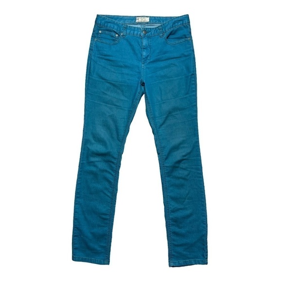 Free People Turquoise Straight Leg Jeans 28 - Picture 1 of 8